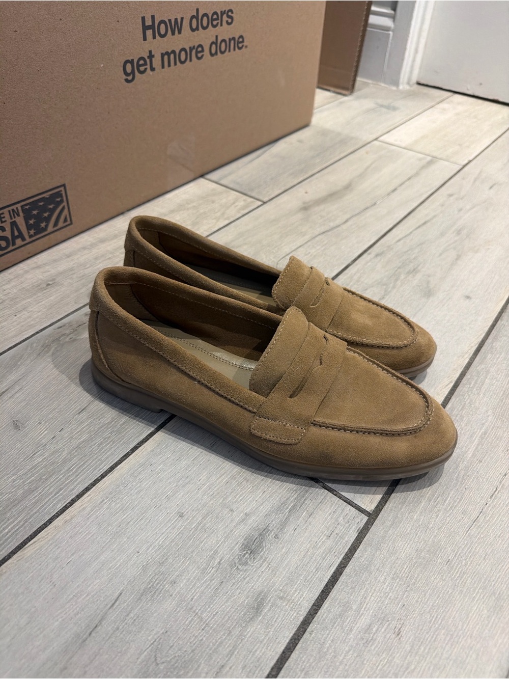 Zara Suede leather Loafers - Tan